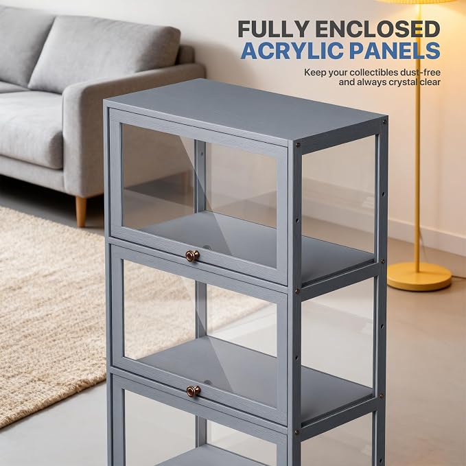 Magshion Display Cabinet, 4-Tier Curio Cabinet - Image 7