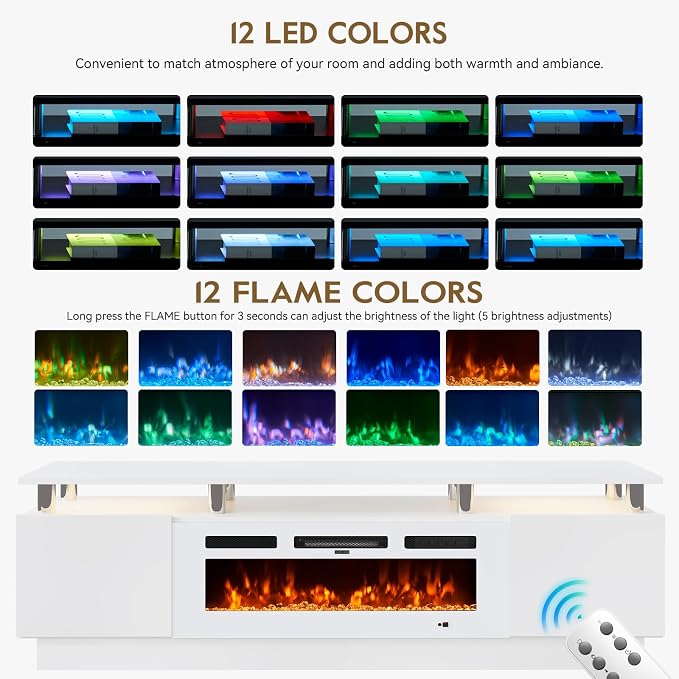 70" TV Stand for Living Room, Entertainment Center & Media Console - Image 3