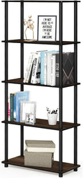 Furinno TURN-N-TUBE Storage Shelves, 5-Tier Book Shelf, Corner Shelf, Toolless by Furinno-FitsYourSpaceFitsYourBudget