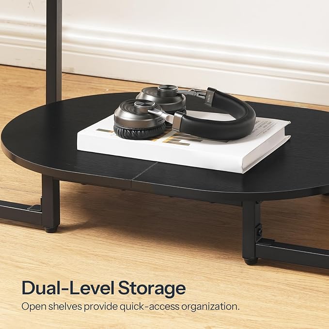 HOOBRO Coffee Table for Living Room, Oval Small Coffee Table - Image 6