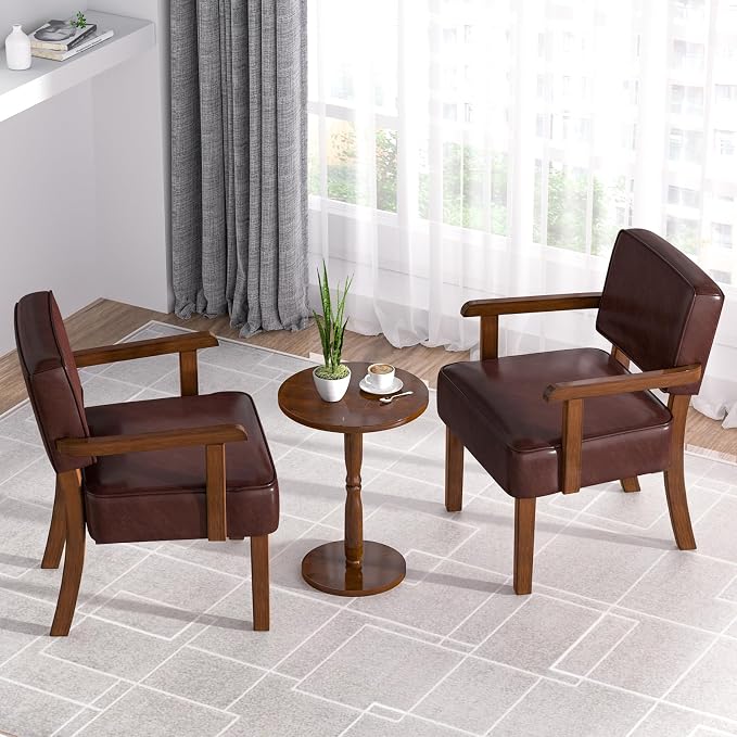 FAGAGA Accent Chair, PU Leather Living Room Chairs Oversize - Image 4