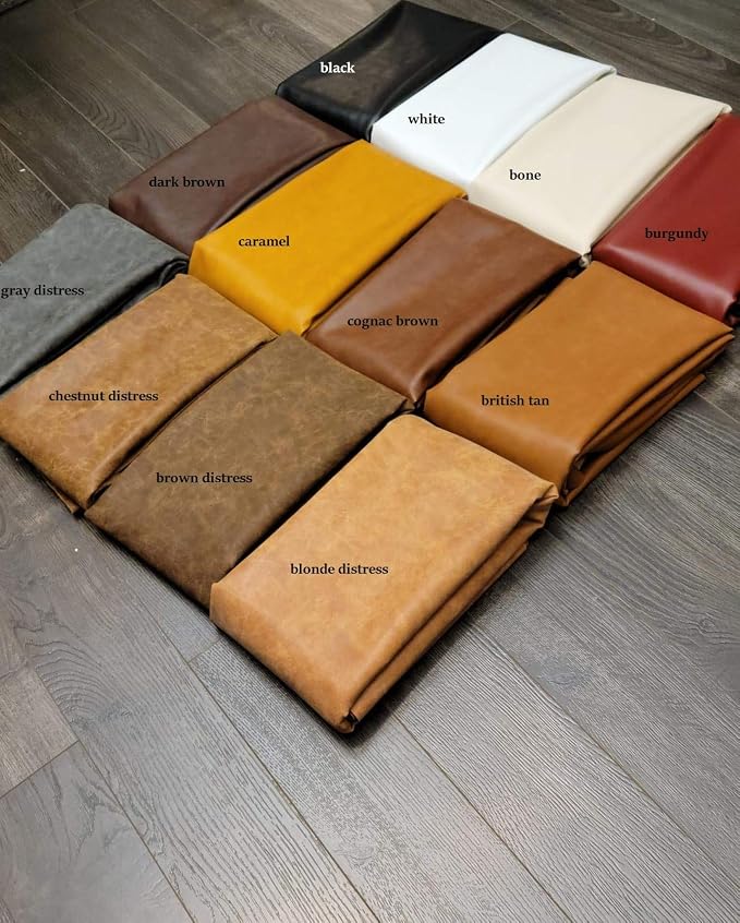 Soft Faux Vegan PU Leather by the Yard Synthetic Pleather 0.9 mm Nappa Yards - Image 7