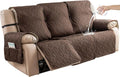 Genina Waterproof Reclining Couch Cover 3 Seat, Recliner Sofa Covers Non-Slip by Genina
