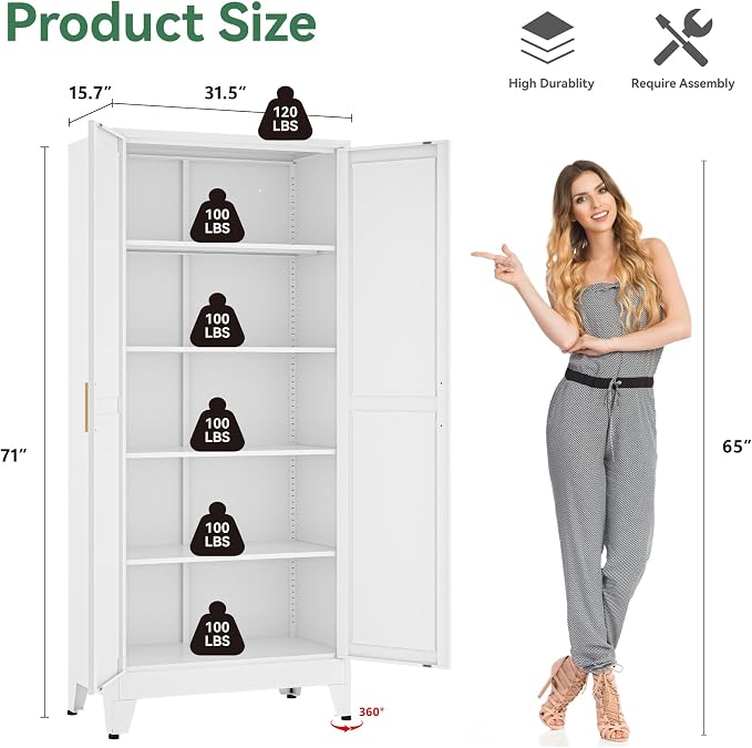 71" Tall Pantry Storage Cabinets - Image 3
