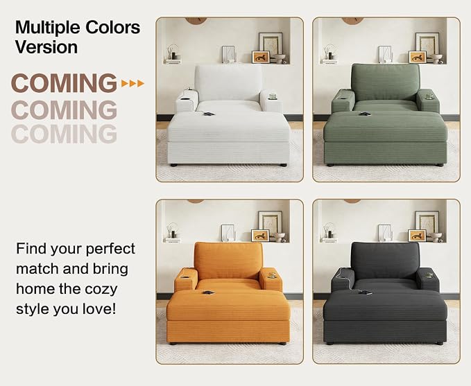 Merax 42.8" Oversized Chaise Lounge Chair - Image 8