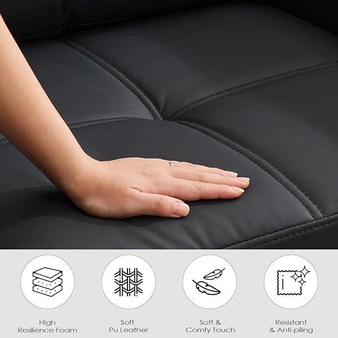 TYBOATLE 65" Faux Leather Loveseat - Image 7