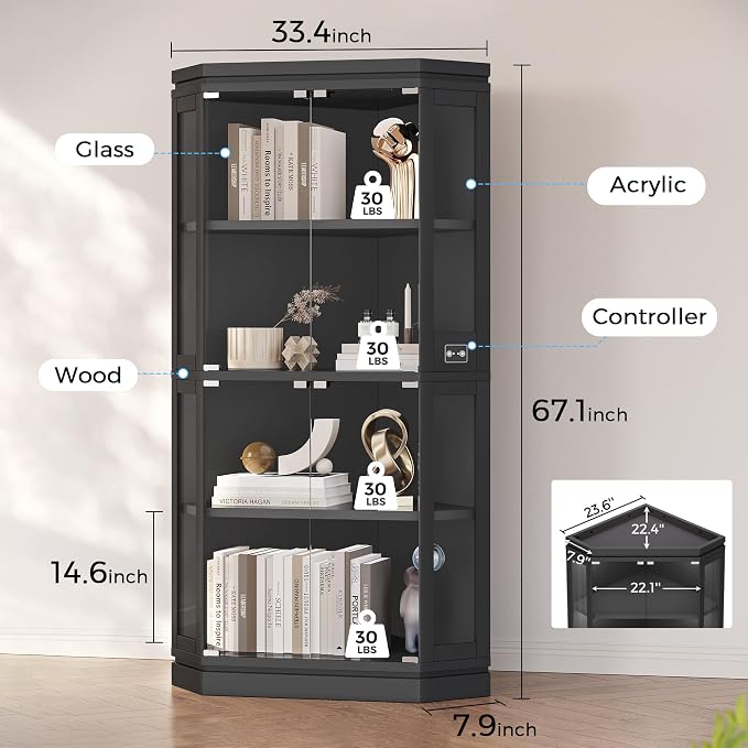 Jocoevol Corner Display Cabinet - Image 2