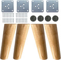 KITEVICH 4PACK Solid Wood Furniture Legs 6 Inch Sofa Legs, Replacement Legs Mid by KITEVICH