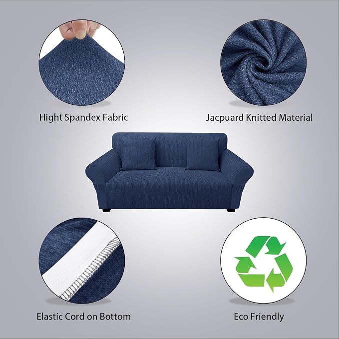 Loveseat Slipcover with 2 Pillow Cover - Image 2