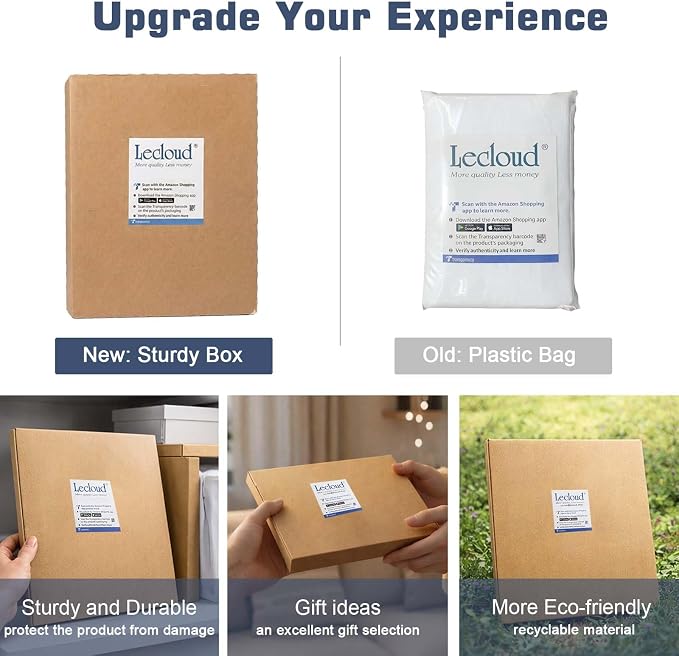 Lecloud Light Grey Sheer Curtains 63 Inch Length 2 Panels, Light Filtering - Image 5