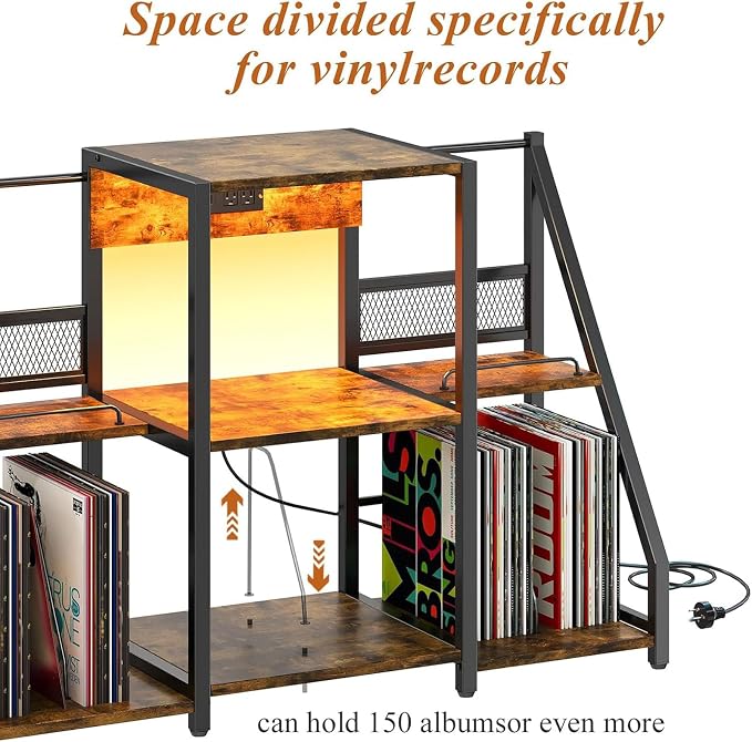 HavenlyYouth Record Player Stand, Record Player Table - Image 7