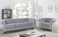 RARZOE Modern 2 Pieces Living Room Sofa Set, Contemporary Tufted Button Velvet by RARZOE