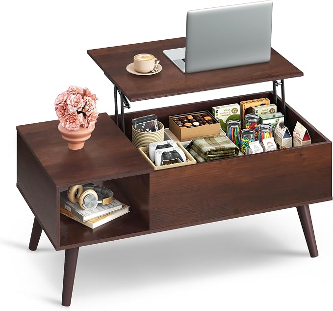 WLIVE Coffee Table for Living Room, Lift Top Coffee Table by WLIVE