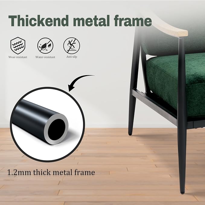 RNKSFX Modern Accent Chair for Living Room Bedroom Mid Century Arm Chair - Image 4