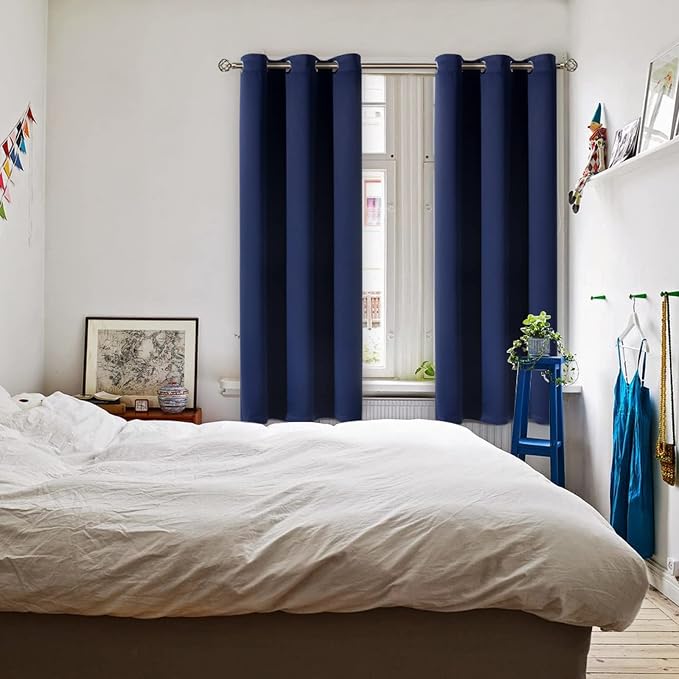 BGment Blackout Curtains for Bedroom 63 Inches Long - Image 2