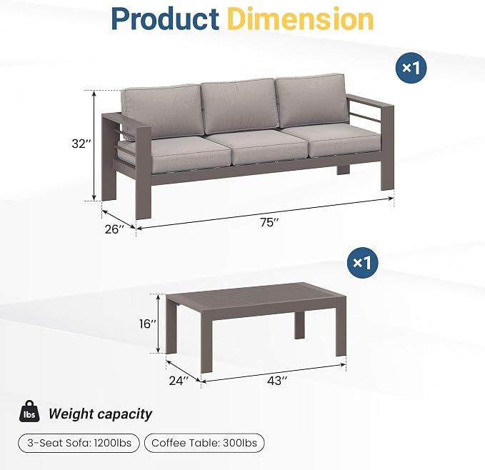 Wisteria Lane Metal Patio Furniture Set - Image 2