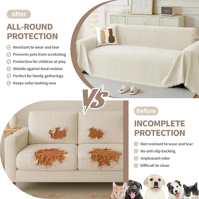 Armchair Couch Cover for Dogs 1 Cushion, Washable Recliner Covers Sofa Protector - Image 4