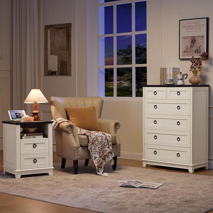 Joaxswe Farmhouse 6 Drawer Dresser - Image 7