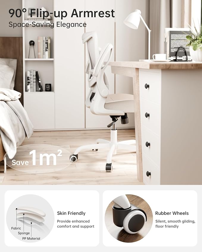 MUXX.STIL Office Chair, PU Leather Ergonomic Desk Chair - Image 3