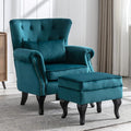 Mid Century Modern Accent Chair Upholstered Armchair Comfy Velvet Tufted by Janoray