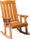 VINGLI Outdoor Rocking Chair, Heavy Duty 600 LBS Wooden Rocking Bench by VINGLI