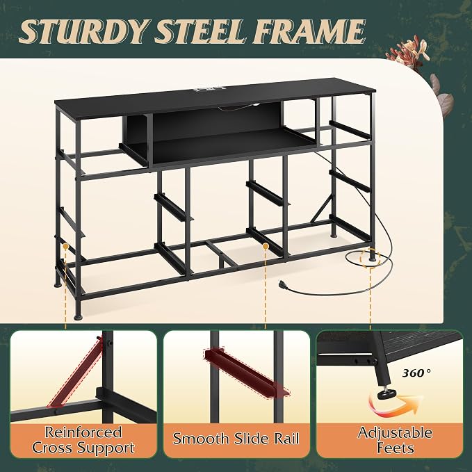WLIVE Dresser TV Stand for 45, 55 inch TV, Entertainment Center - Image 9