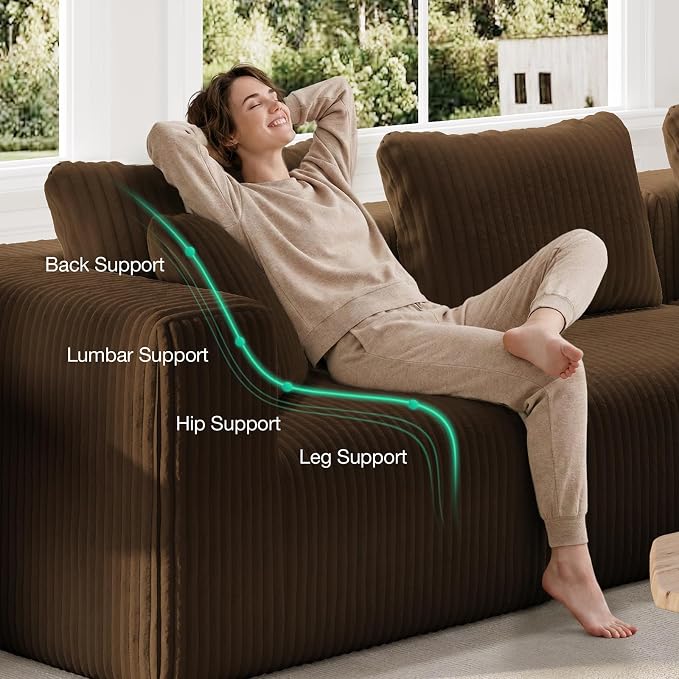 Novilla Modular Sectional Sofa, Modern Cloud Sectional Couch - Image 9