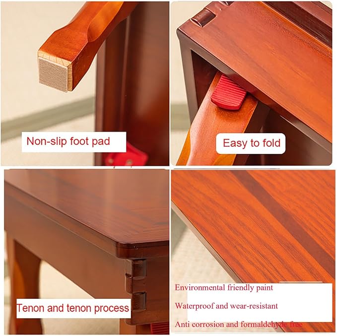 Coffee Tables for Living Room, Folding Table, Korean Solid Wood Dining - Image 4