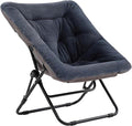 Tiita Comfy Folded Chair, Soft Faux Fur Oversized Folding Accent Chair by TiitaHome