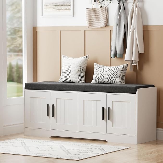 Homleke 2-Tier Storage Bench, Shoe Bench by Homleke