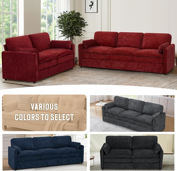 2 Pieces Chenille Sofa Set - Image 7