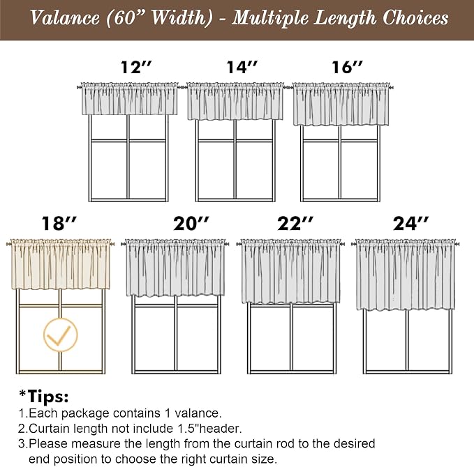 Chyhomenyc Black Short Curtain Valance - Image 6