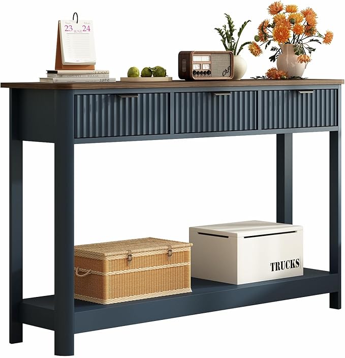 RUSTOWN Fluted Wood Console Table by RUSTOWN