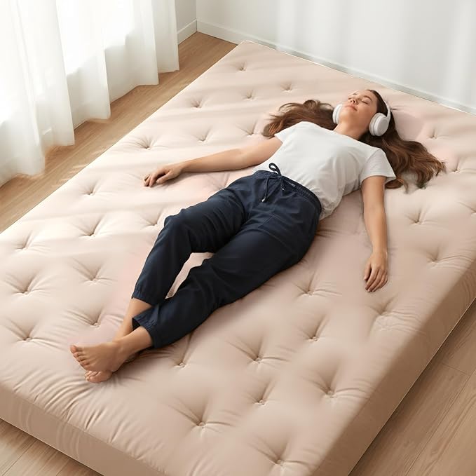 ZonLi Japanese Floor Futon Mattress Twin Size 39"x 75", 100% Cotton Cover 6'' by Zonli