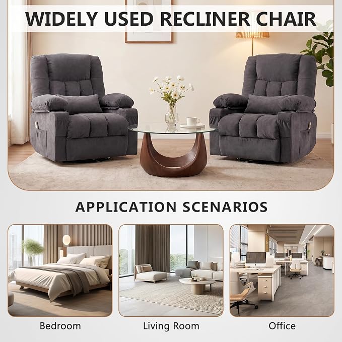 Swivel Rocker Recliner Chair - Image 8