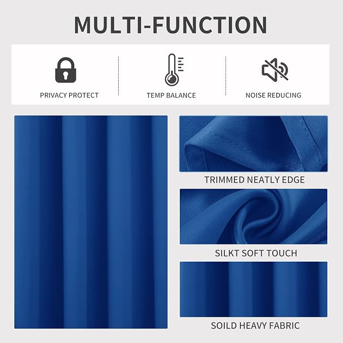 Joydeco Blackout Curtains 63 Inch Length 2 Panels Set, Thermal Insulated Long - Image 4