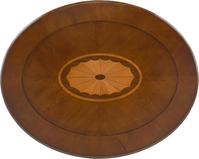 LEEMTORIG Oval Round End Table, 2-Tier Solid Wood End Table Side Table - Image 5