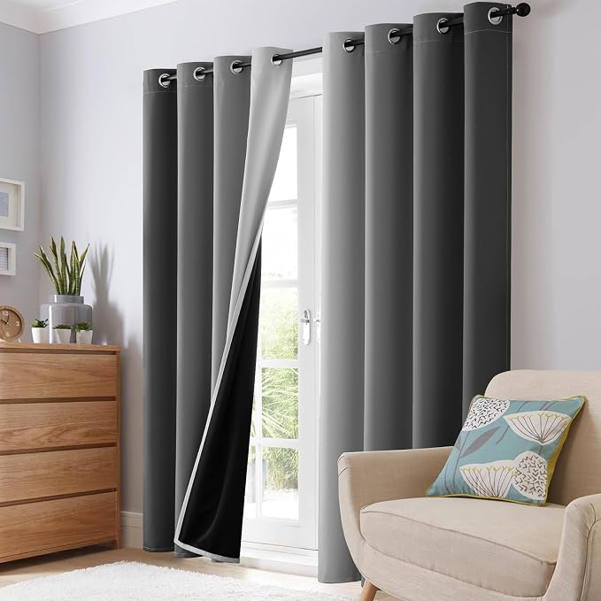 SimpleHome 100% Blackout Ombre Room Darkening Curtains - Image 7