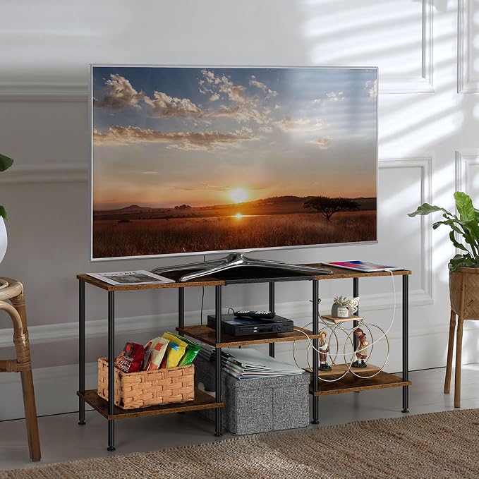 OYEAL Small TV Stand for Bedroom up to 50 inch Farmhouse TV Media Entertainment by OYEAL