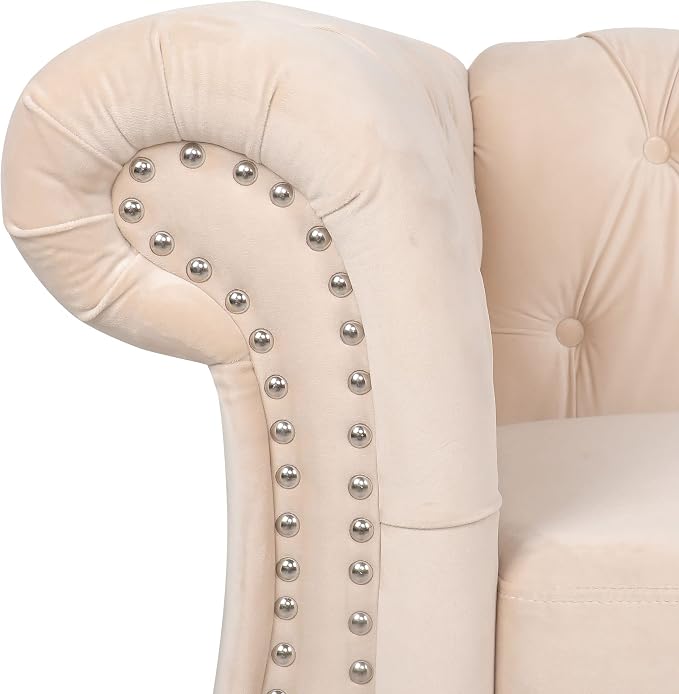 RARZOE Chesterfield Loveseat Sofa Set, 1+2 Seater - Image 5