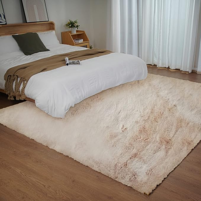 Ghouse Ultra Soft Faux Rabbit Fur Rug 4x6, Machine Washable Area Rugs - Image 2