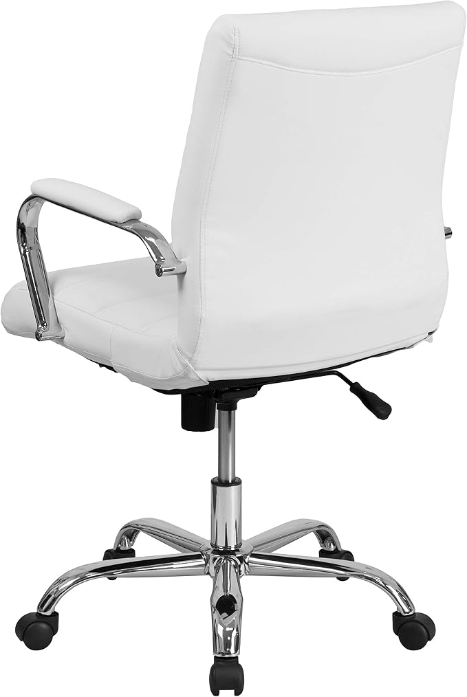 Flash Furniture Whitney Mid-Back Swivel LeatherSoft Desk Chair - Image 5