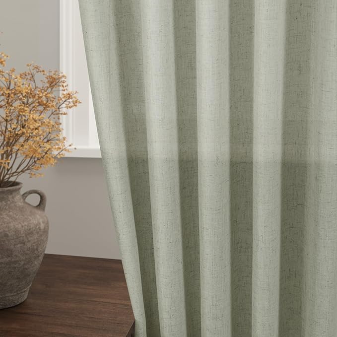 Extra Wide 100x96 Inch Linen Curtains - Image 2