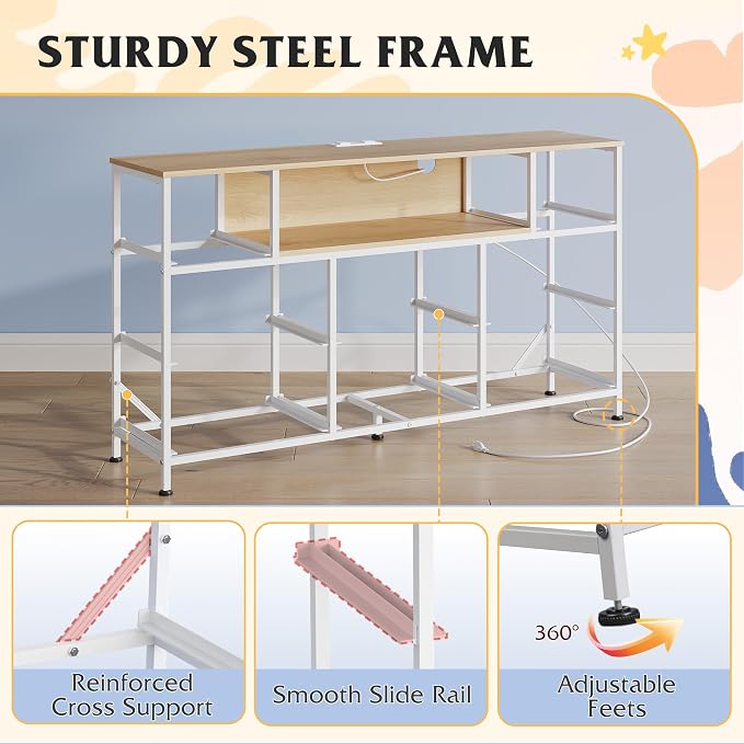 WLIVE Dresser TV Stand for 45, 55 inch TV, Entertainment Center - Image 9