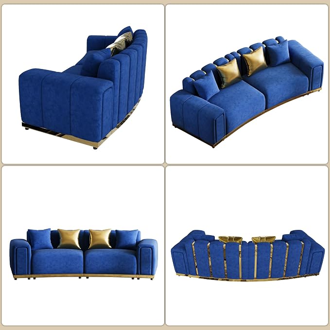 Oversized Velvet Chesterfield Couch - Image 6