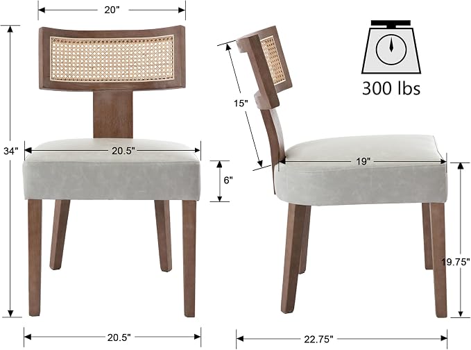 VESCASA Faux PU Leather Upholstered Dining Chairs - Image 6