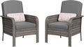 GAOMON 2-Piece Outdoor Patio Furniture Set, Rattan Lounge Chairs by GAOMON
