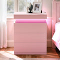 ADORNEVE Nightstand with Charging Station and LED Lights, Night Stand with by ADORNEVE