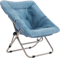 Tiita Comfy Saucer Chair, Soft Faux Fur Oversized Folding Accent Chair by TiitaHome