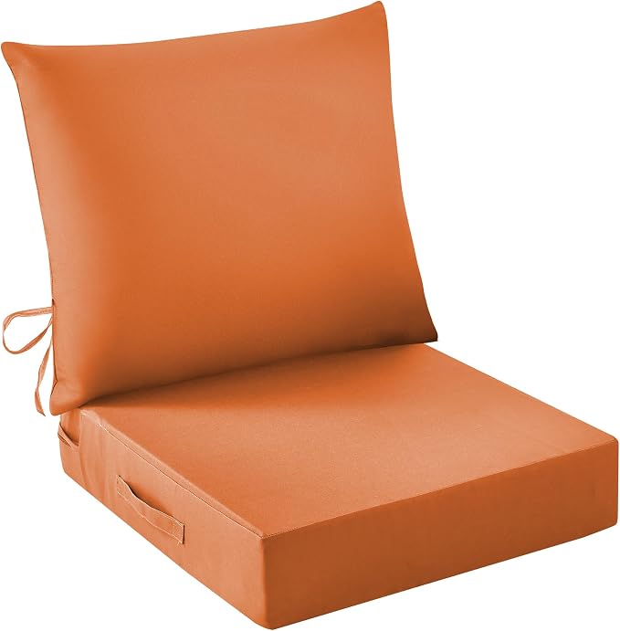 IASEAHK Outdoor Seat Cushion Set, Waterproof & Fade Resistant Patio Chair by IASEAHK